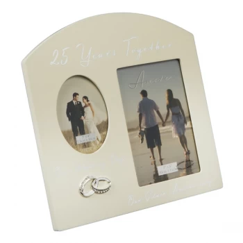 Image of AMORE BY JULIANA Double Anniversary Frame - 25 Years