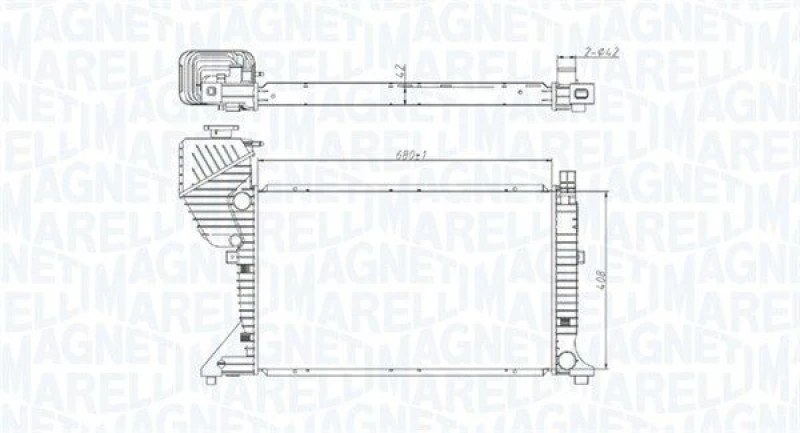 Image of MAGNETI MARELLI Engine radiator MAGNETI MARELLI 350213177400