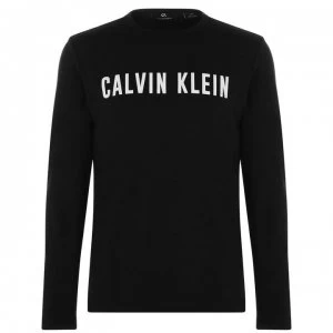 Image of Calvin Klein Performance Long Sleeve T Shirt - Black/White 007