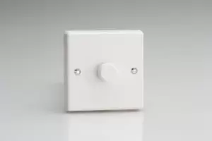 Image of Varilight 1 Gang, 2 Way Dimmer Switch - White Plate, White Knob - IQP1001W
