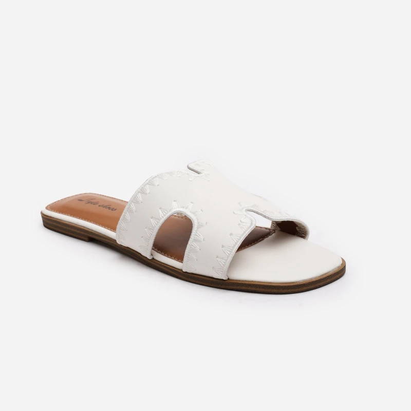 Image of Wheres That From Where's Sliders Flat Sandals White female 3 (36)