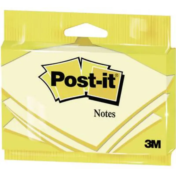 image of 3M Sticky note 7100172279 76mm x 127mm Yellow 100 sheet