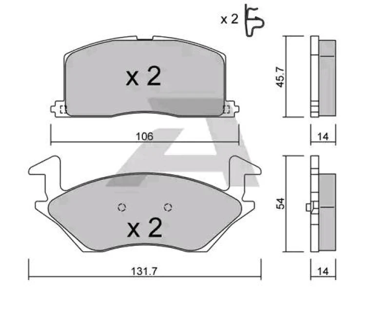 Image of AISIN Brake pad set AISIN BPTO-1917