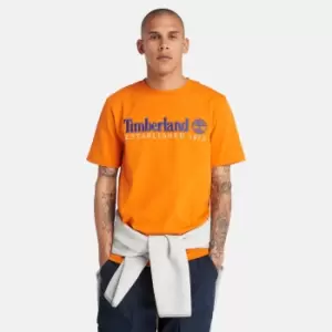 Image of Timberland Est. 1973 Crew T-Shirt For Men In Orange Orange, Size M