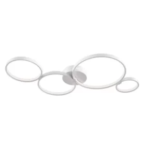 Olympia Integrated LED Rings Flush Ceiling Lamp White