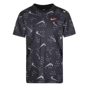 image of Nike All Over Print Swoosh T Shirt Infant Boys - Black