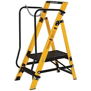 Image of Youngman Megastep 2 Tread Fibreglass Platform Stepladder