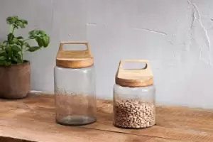 Image of Nkuku Kitto Storage Jar Kitchen Storage Clear Large