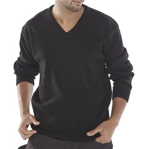 Image of Click Workwear Sweater V Neck Acrylic 2XL Black Ref ACSVBLXXL Up to 3