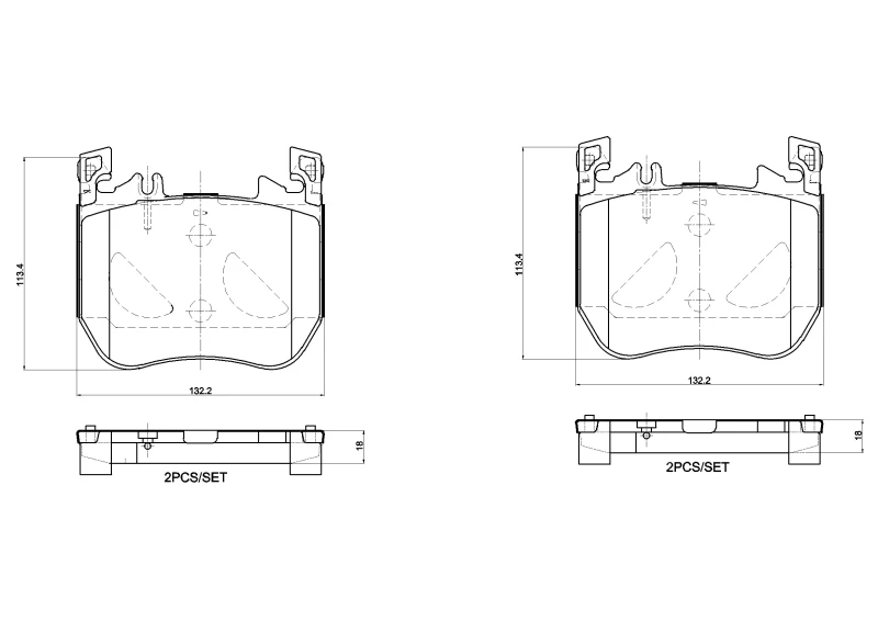 Image of BREMBO Brake pad set BREMBO P 50 179