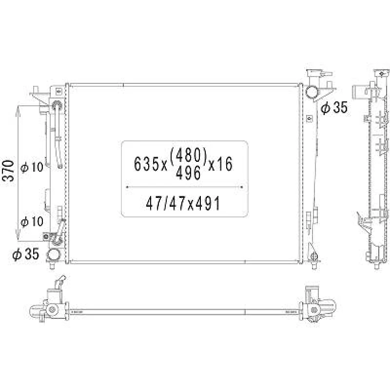 Image of Engine radiator DIEDERICHS DCM3720
