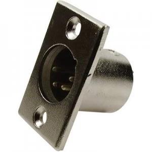 Image of XLR connector Sleeve plug straight pins Number of pins 4 Silver Cliff FC6125