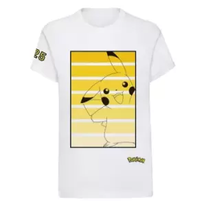 Image of Pokemon Boys 025 Pikachu T-Shirt (3-4 Years) (White)
