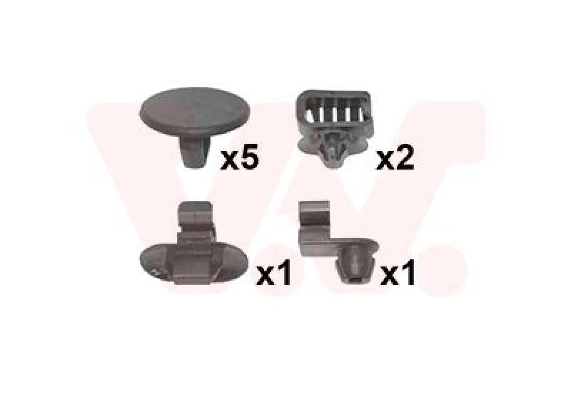 Image of VAN WEZEL Mounting Kit, bonnet VAN WEZEL 0925797