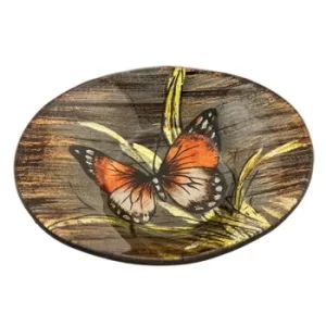 Image of Amber Butterfly Oval Bowl Mini