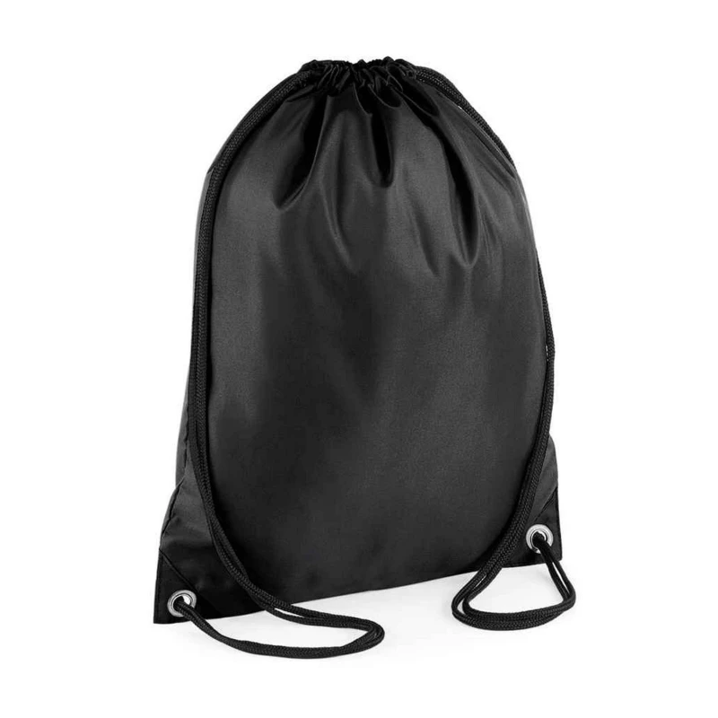 Image of Bagbase Mens Budget Drawstring Bag in Black Male