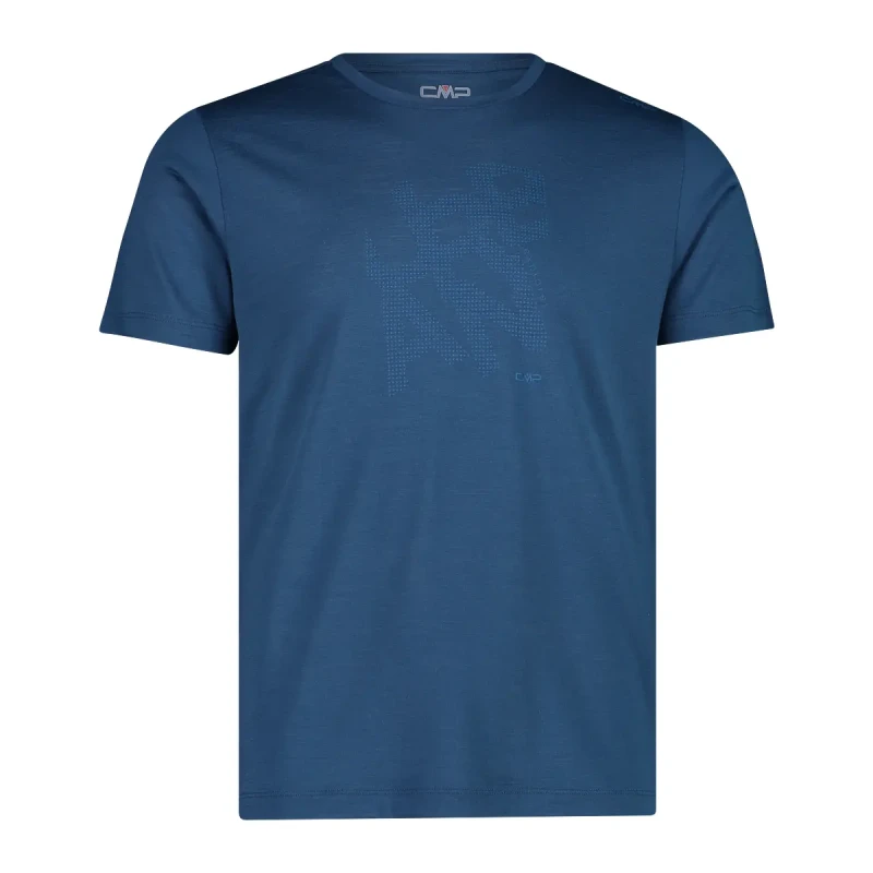 Image of CMP Merino wool crew neck T-Shirt CMP Bleu Male 4XL