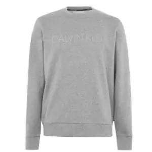 Image of Calvin Klein Menswear Logo Sweatshirt - Grey