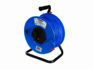 image of Power Master 200084 Cable Reel 240V Freestanding 13A 50m 2 Socket