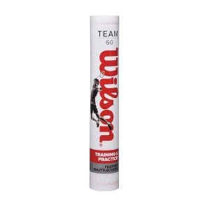 image of Wilson Team 60 Shuttle (Tube of 12) White