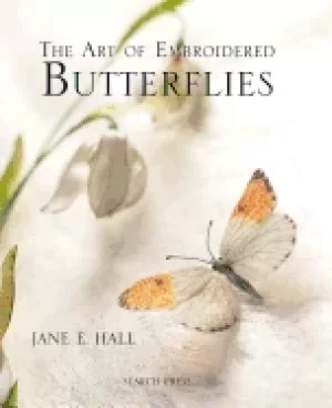 Image of art of embroidered butterflies