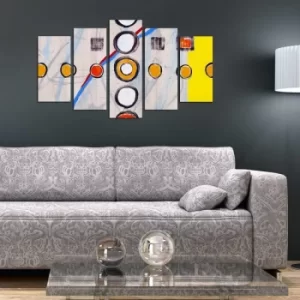 Image of 5ABSMDF-52 Multicolor Decorative MDF Painting (5 Pieces)