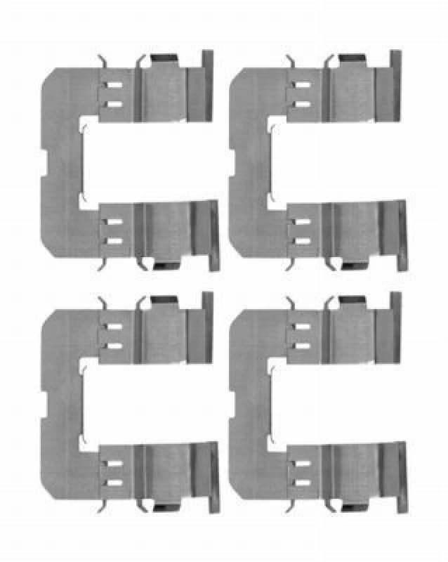 Image of HELLA Brake pad fitting kit HELLA 8DZ 355 204-361