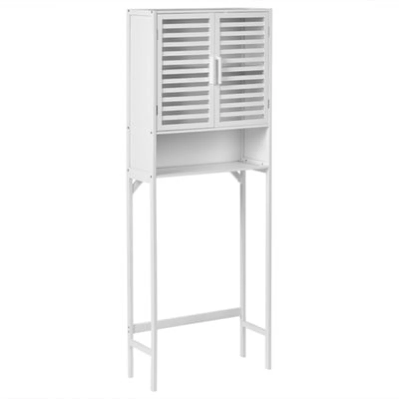 Image of Beliani Bathroom Cabinet Okarche Bamboo Wood 63cm White