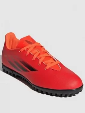 Image of Adidas Junior X Speed Form.4 Astro Turf Football Boot, Red, Size 1