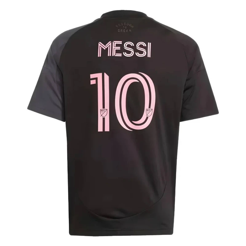 Image of adidas Inter Miami Away Messi Shirt 2025 2026 Juniors Domestic Replica Shirts 7-8 Years Black 37836603175