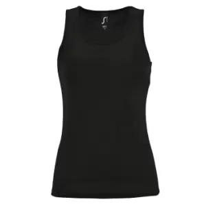 Image of SOLS Womens/Ladies Sporty Performance Sleeveless Tank Top (S) (Black)