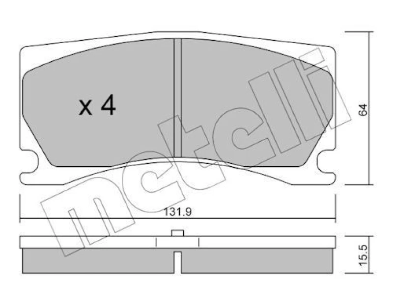 Image of METELLI Brake pad set METELLI 22-1106-0