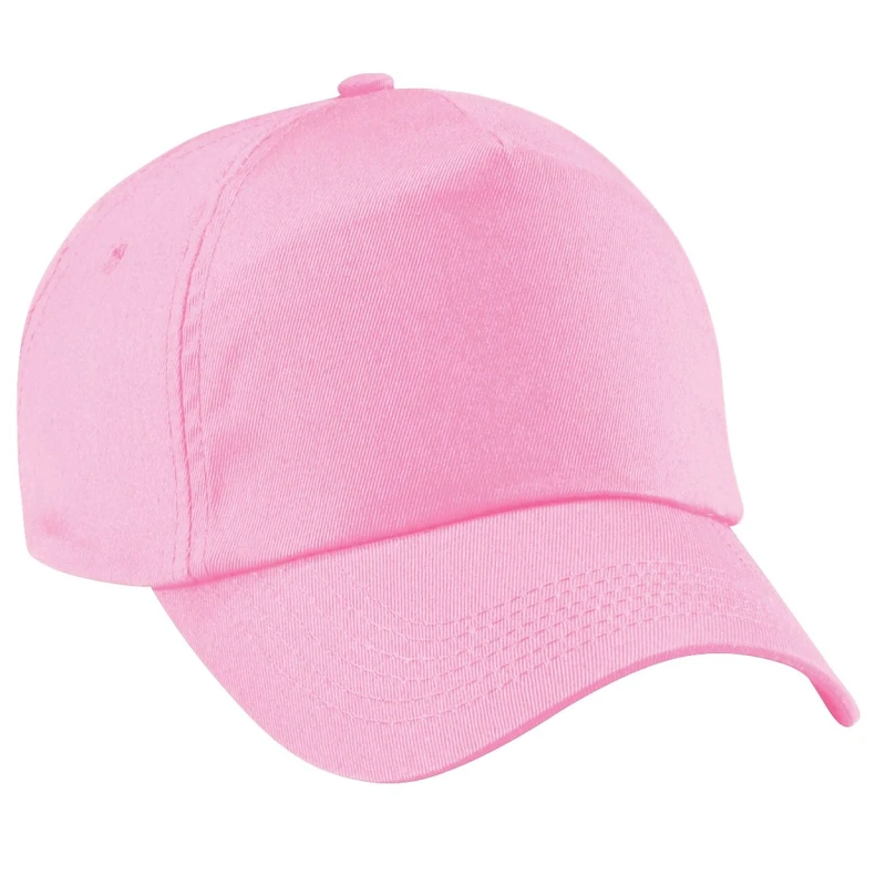Image of Beechfield Beechfield Men Plain Original 5 Panel Baseball Cap Pack of 2 in Pale Pink Pale Pink One Size Male 5059269086794