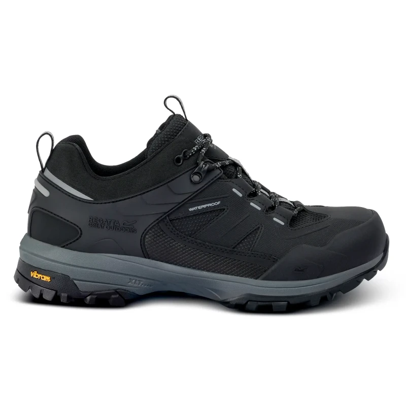 Image of Regatta Regatta Men Regen Waterproof Breathable Low Walking Boots in Jet Black Size: 8 Jet Black 8 Male 5063516062189