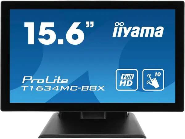 image of iiyama ProLite 15.6" T1634MC-B8X Full HD LED Touch Screen Monitor