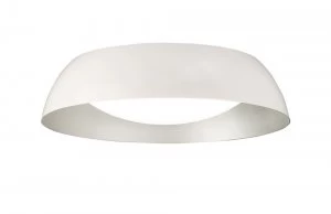 Image of Flush Ceiling Small 18W LED 3000K, 1800lm, Matt White, Silver, White Acrylic