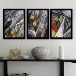 image of 3SC138 Multicolor Decorative Framed Painting (3 Pieces)