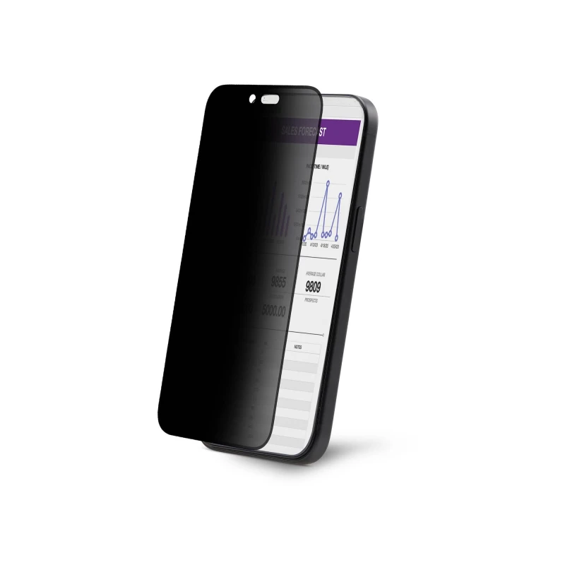 Image of StarTech.com StarTech.com 4-Way 360 Privacy Screen For iPhone 16, Supports Portrait/Landscape Orientation, Touch-Enabled, Tempered Glass Protector, 4W