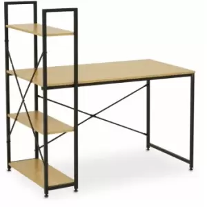 Image of Laxton Light Yellow Desk With Shelves - Premier Housewares