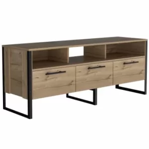 Image of Brooklyn wide screen TV rack with 3 doors