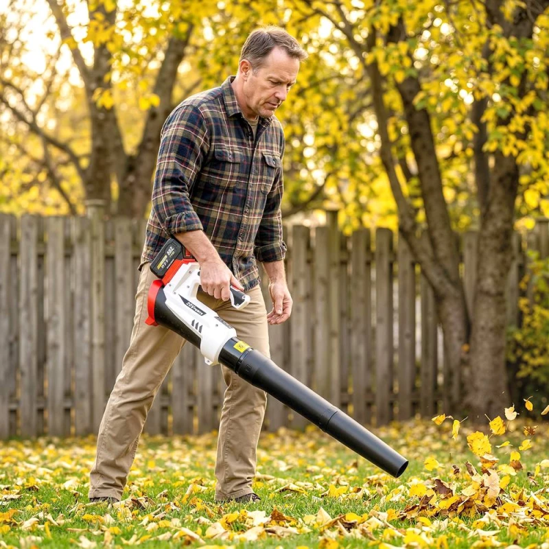 Image of OUTSUNNY Leaf Blower Cordless with 4000mAh Battery & Charger in White White Unisex