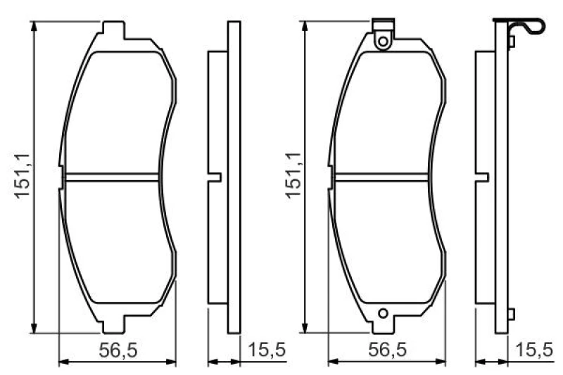 Image of Bosch 0 986 494 362 Brake pad set with acoustic wear warning Brake Pad Set,disc brake (402)