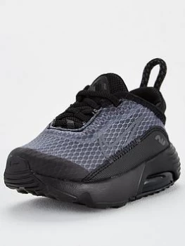 image of Nike Air Max 2090 Infant Trainers - Black/Grey, Size 4.5