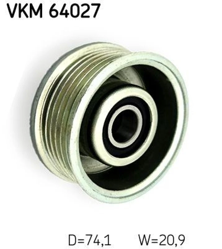 Image of SKF Deflection / guide pulley, V-ribbed belt SKF VKM 64027