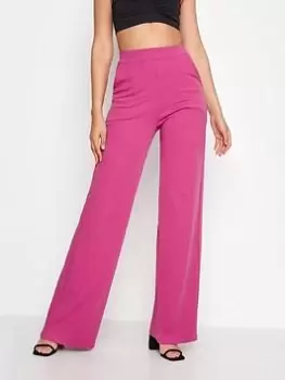 Long Tall Sally Scuba Wide Leg Trouser - Magenta, Pink, Size 24, Women