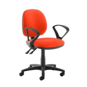 Image of Dams MTO Jota Medium Back PCB Operators Chair with Fixed Arms - Lombok Green