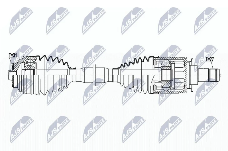 Image of NTY NPW-BM-182 Drive shaft Rear Axle Left Drive Shaft (13)