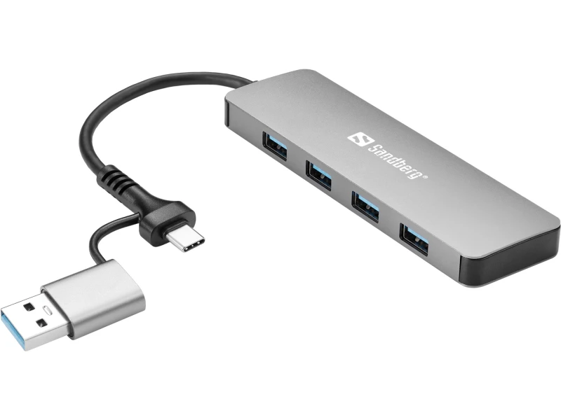 Image of Sandberg USB-C/A to 4xUSB 3.0 Hub