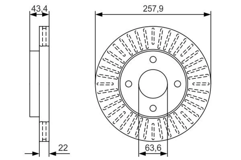 Image of Bosch 0 986 479 T66 Brake disc Vented, Oiled Brake Disc (82)