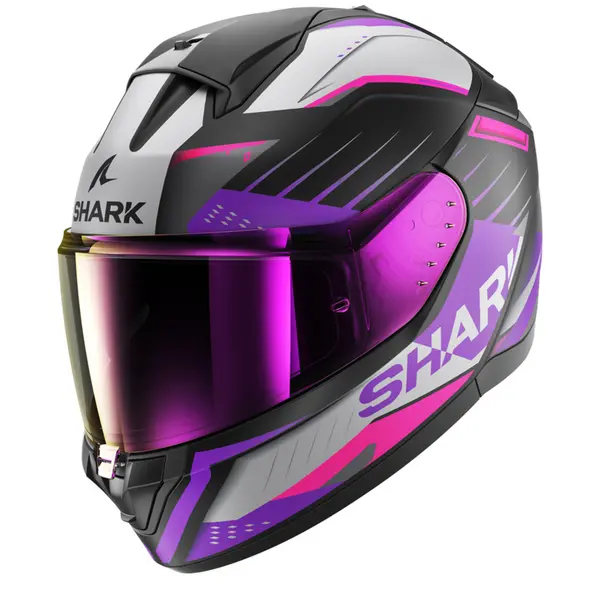 Image of Shark Ridill 2 Bersek Mat Black Violet Violet KVV Full Face Helmet M
